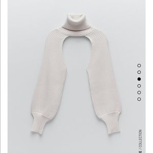 Zara turtleneck sleeve scarf